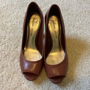 Antonio Melani Brown Leather Heels